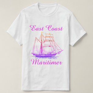 Maritimer-Segel-Shirt an der Ostküste T-Shirt