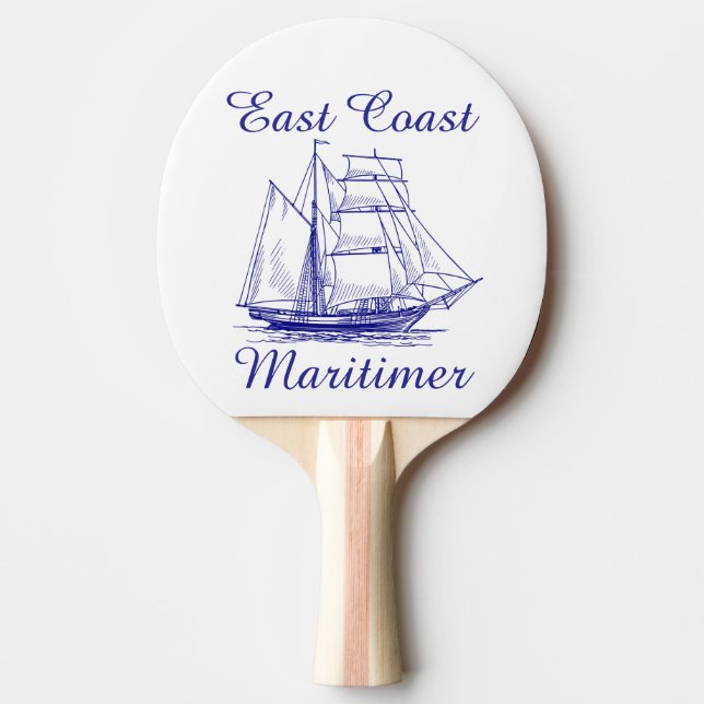 Maritimer-Segelschiff Tischtennispaddel an der Ost Tischtennis Schläger (Vorderseite)