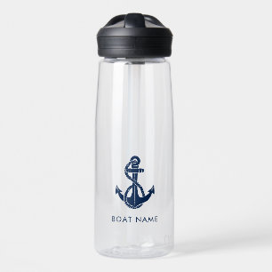 Maritimes Anker Bootsname Strand Reise Individuell Trinkflasche
