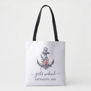 Maritimes Anker Meerjungfrauen-Wochenend-Tasche Tasche