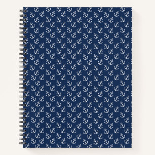 Maritimes Anker-Muster Notizbuch