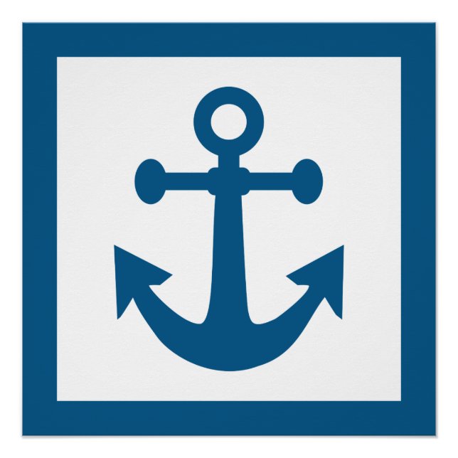 Maritimes Anker-Poster Poster (Vorderseite)
