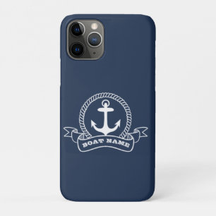 Maritimes Ankerschiff Name Marineblau Case-Mate iPhone Hülle