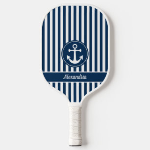 Maritimes Ankerseil mit navyblauen Streifen nach M Pickleball Schläger