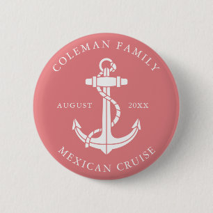 Maritimes Bootsanker-Familien-Matching individuell Button