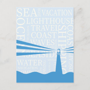 Maritimes Leuchtturm Poster Postkarte