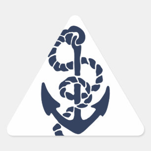 Maritimes Marineanker-Muster Dreieckiger Aufkleber