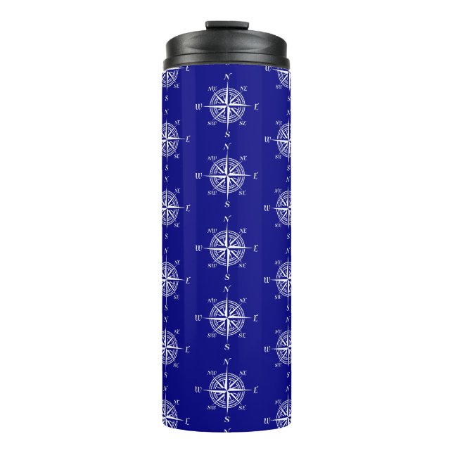 Maritimes Navigationskompass Thermosbecher (Vorderseite)