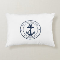 Maritimes Navy Blau Anker Bootsname Maßgeschneider