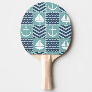 Maritimes Quilt Ping Pong Paddle Tischtennis Schläger