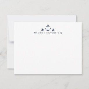 Maritimes Thema Anker Personalisiert Mitteilungskarte