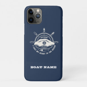 Maritimes Thema Bootsname Navyblau  Case-Mate iPhone Hülle