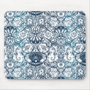 Maritimes Vintage-Muster Mousepad