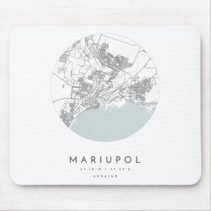 Mariupol Ukraine Koordinaten Karte Heimatort Mousepad