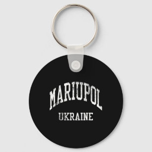 Mariupol Ukraine Retro 70er College-Sportstil Schlüsselanhänger