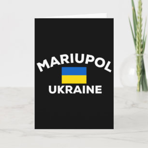 Mariupol Ukraine Ukrainische Flagge Stadt Karte