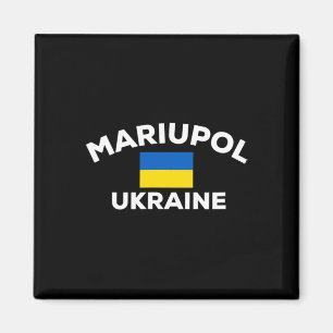 Mariupol Ukraine Ukrainische Flagge Stadt  Magnet
