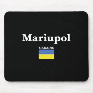 Mariupol Ukraine und die ukrainische Flagge der Uk Mousepad