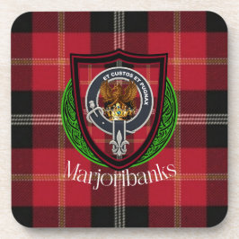 Marjoribanks Scottish Clan Tartan & Crest Getränkeuntersetzer