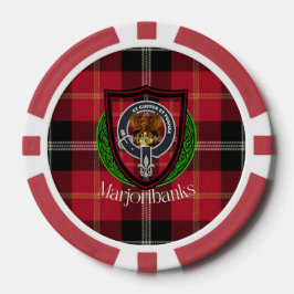 Marjoribanks Scottish Clan Tartan & Crest Pokerchips