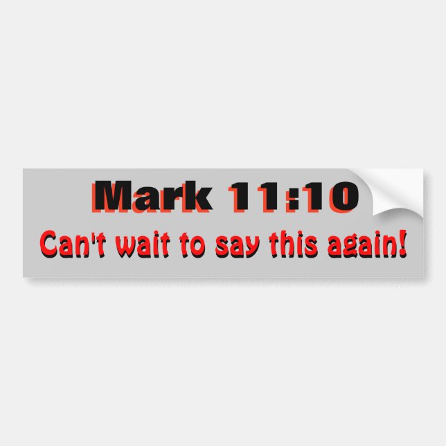 Mark 10:11 sagt es noch einmal autoaufkleber (Vorne)