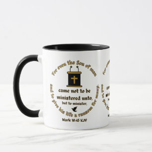 Mark 10:45 KJV Bibelverse feiert deinen Glauben Tasse