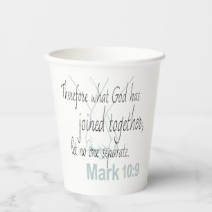 Mark 10:9 Heiratsbibliotheken Pappbecher