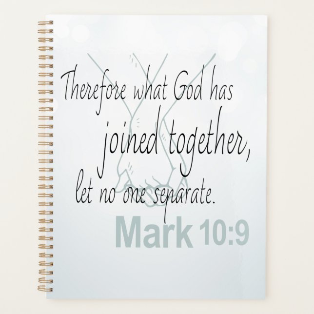 Mark 10:9 Heiratsbibliotheken Planer (Vorderseite)
