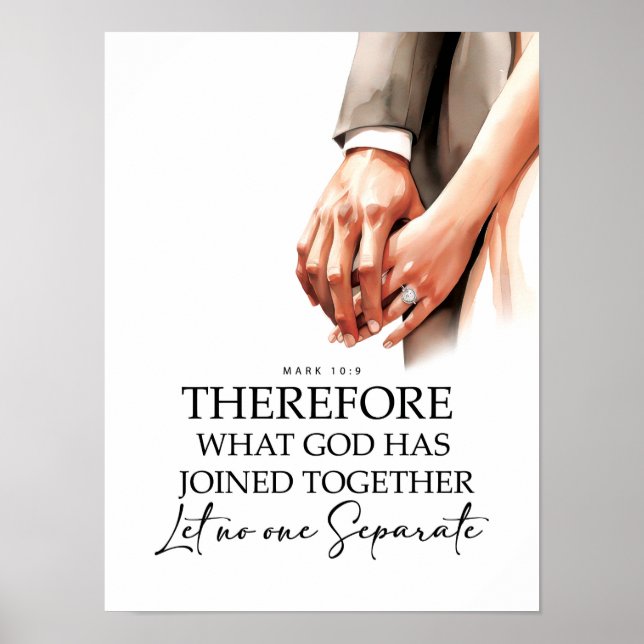 Mark 10:9 Joined togeather Poster (Vorne)