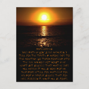 Mark 11:22-24 Postkarte