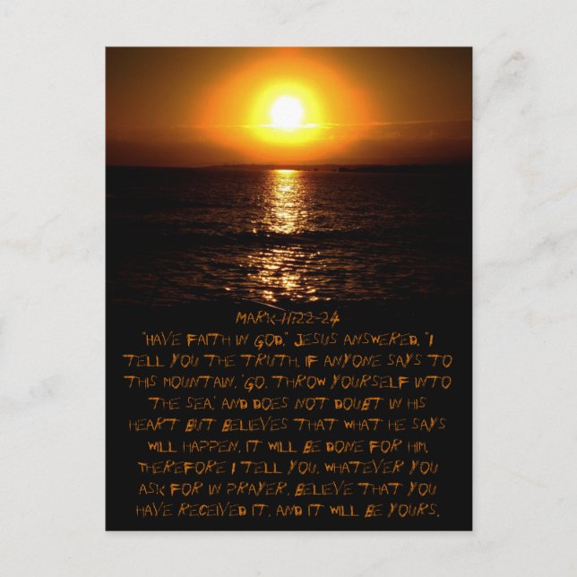 Mark 11:22-24 Postkarte (Vorderseite)