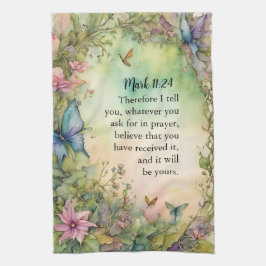 Mark 11:24 Christliche Aquarellbilder Geschirrtuch