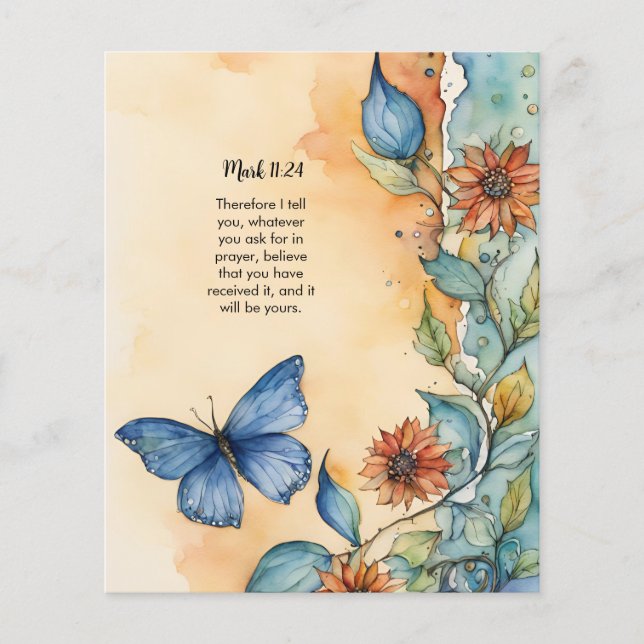 Mark 11:24 Christliche Verse-Bild Flyer (Vorne)