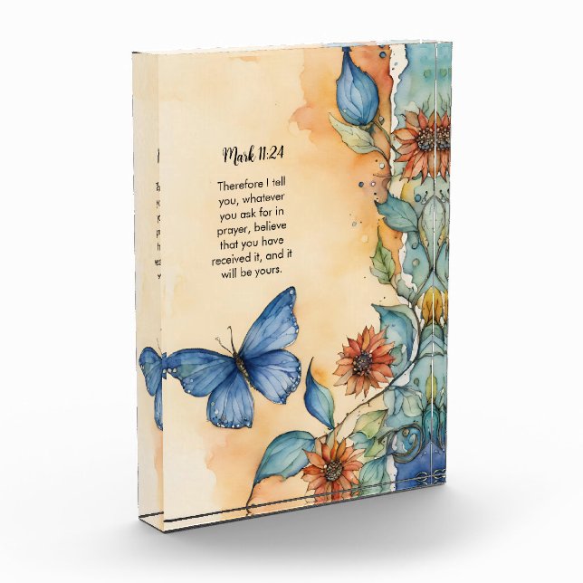 Mark 11:24, Design der Christlichen Verse Fotoblock (Links)
