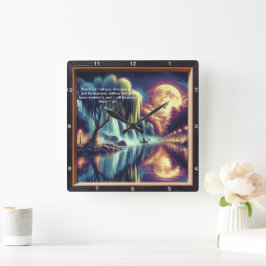 Mark 11:24 Göttliche Uhr: Custom Inspirational Art Quadratische Wanduhr