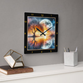 Mark 11:24 Hingabe: Eigene spirituelle Dekoration Quadratische Wanduhr