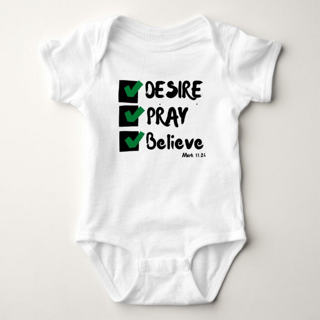 Mark 11:24 KJV Bible Scripture Unisex Baby Strampler (Vorderseite)
