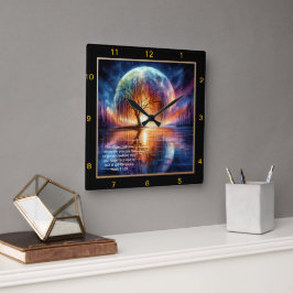 Mark 11:24 Prayerful Time: Personalisiert Scriptur Quadratische Wanduhr