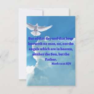 Mark 13:32 KJV Bible Verse Pic Appartement Carte d