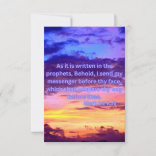 Mark 1:2 KJV Bible Verse Pic Appartement Carte de 