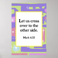 Mark 4:35 Ethnic Print Green Lila 2