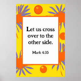 Mark 4:35 Fett Daisies - Gelborange Lila Poster