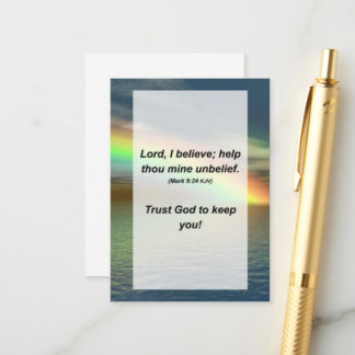 Mark 9:24 Herr, ich glaube; hilf dir, meinen Ungla Begleitkarte