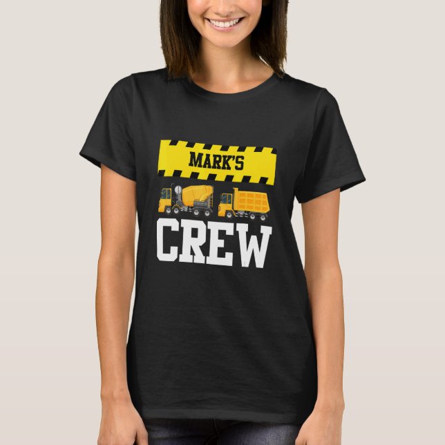Mark Construction Crew Custom Dumptruck Dump Truck T-Shirt (Vorderseite)