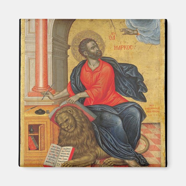 Mark der Evangelist von Emmanuel Tzanes Magnet (Vorne)