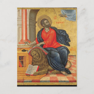 Mark der Evangelist von Emmanuel Tzanes Postkarte