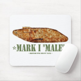 Mark I Male Weltkrieg Erster britischer Schwerpunk Mousepad