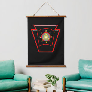 Mark Master / Royal Arch Mason Wandteppich Mit Holzrahmen