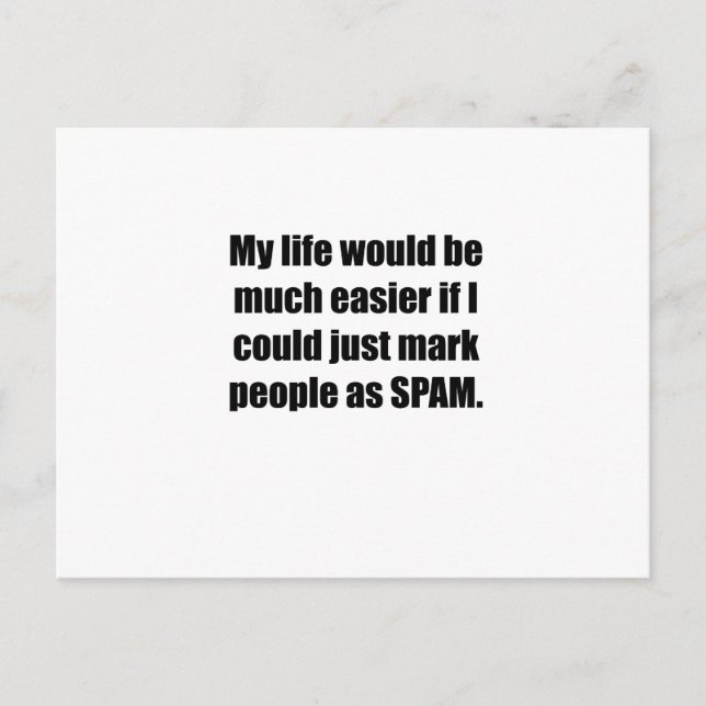 Mark People als SPAM Postkarte (Vorderseite)