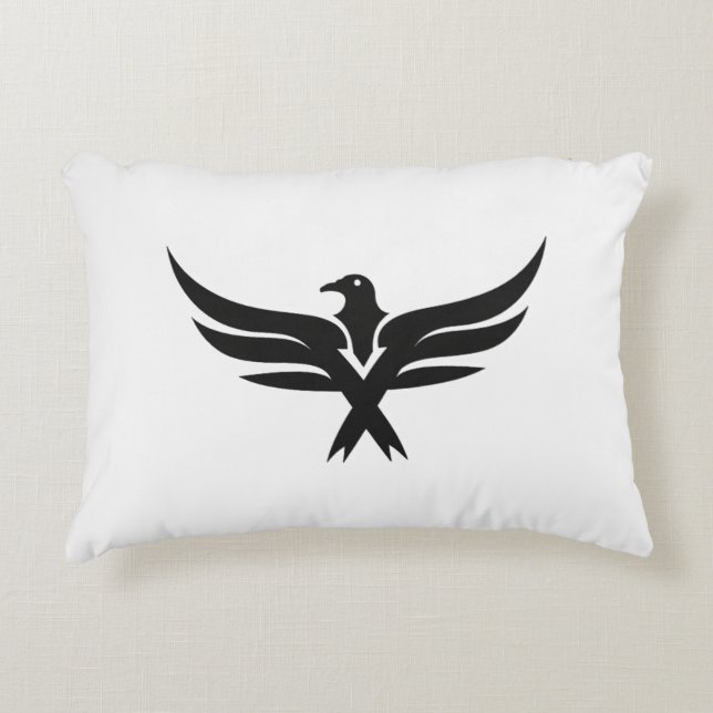 Mark Pillow - Minimalistisches Trident-Symbol für  Dekokissen (Vorderseite)